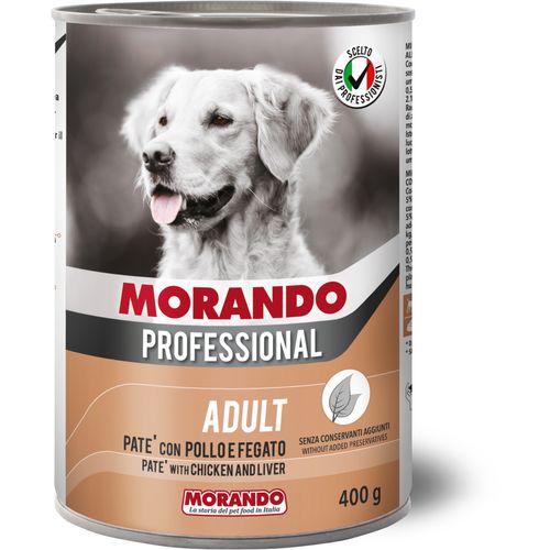 Morando Dog Prof Adult Pate Piletina i Jetra 400g konzerva slika 1
