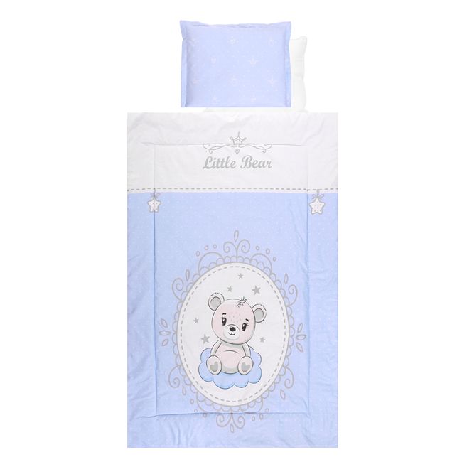 LORELLI RANFORCE 4-dijelni Set Posteljine Little Bear Blue (za krevetić min. 120 x 60 cm)