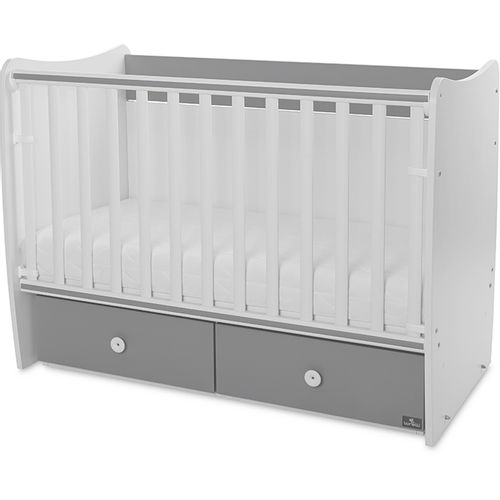 LORELLI MATRIX Modularni krevetić 4in1 s Mehanizmom Ljuljanja White/Stone Grey 120x60 cm slika 1