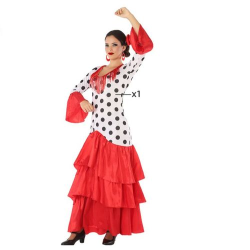 Svečana odjeća za odrasle Flamenca Crvena Španjolska M/L slika 1