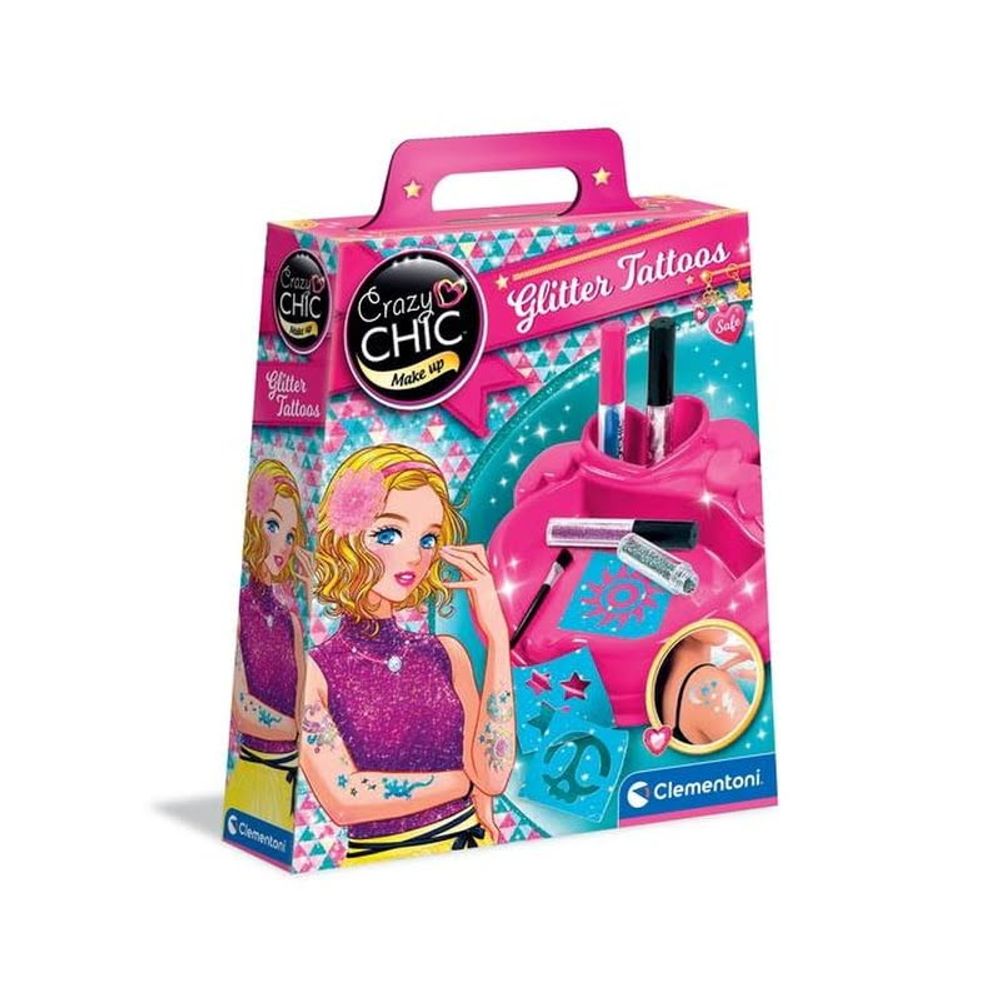 Clementoni Crazy CHIC Glitter Tattoo - Sjajne tetovaže slika 1