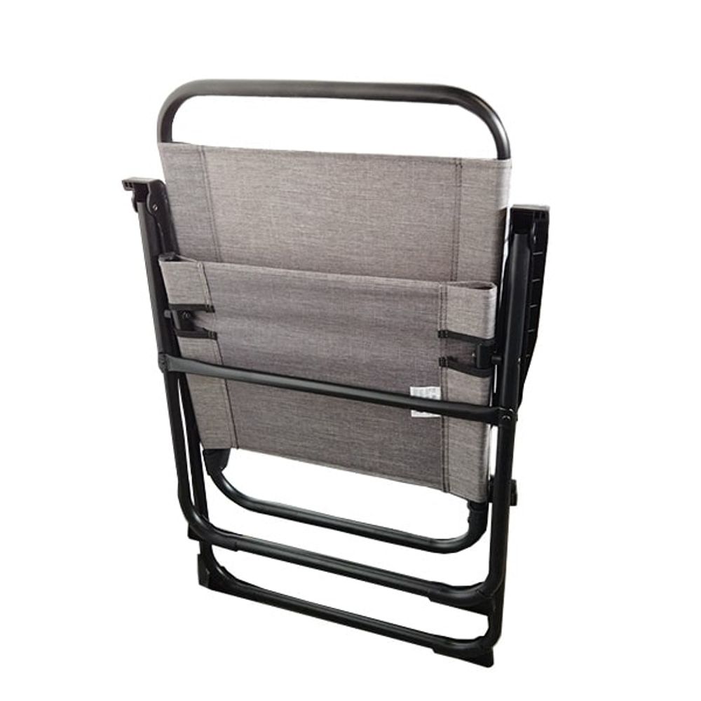 Vrtna stolica sklopiva 60 x 56 x 91 cm - siva slika 2