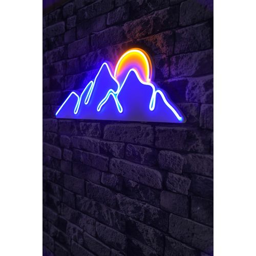Wallity Ukrasna plastična LED rasvjeta, Mountain - Blue - Yellow slika 8