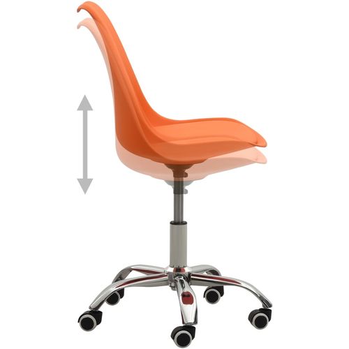 Uredske stolice od umjetne kože 2 kom narančaste slika 4