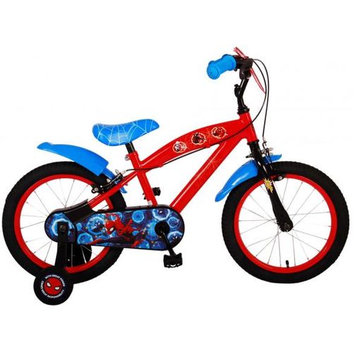 Dječji bicikl 16″ Spider-Man dvije ručne kočnice crveni slika 1