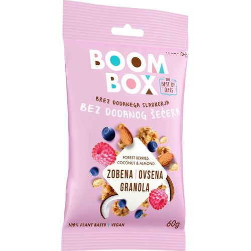 Boom Box Zobena granola Šumsko voće, Kokos, Badem 60g slika 2