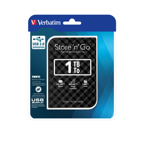 HDD E2.5" Verbatim 1TB USB 3.0 Store'n'Go 53194, Black slika 2