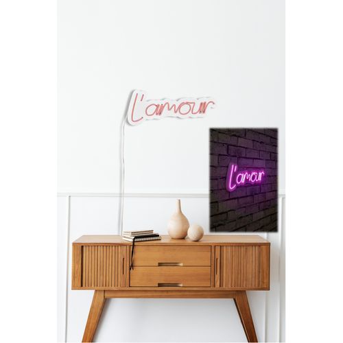 Wallity Ukrasna plastična LED rasvjeta, L'amour - Pink slika 3