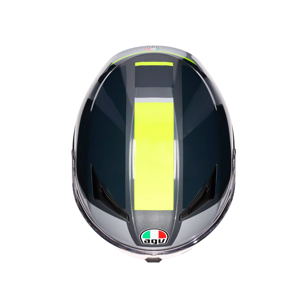 AGV K3 vizir za moto kacigu Shade Grey/Yellow Fluo slika 7