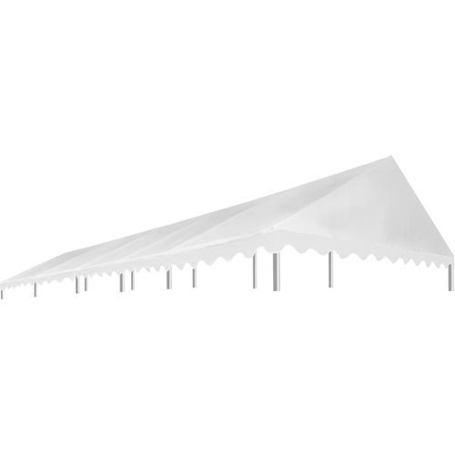 Krov za šator za zabave 5 x 10 m bijeli 450 g/m² slika 1