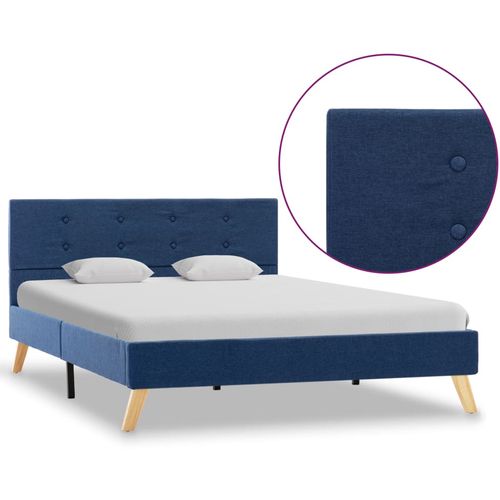 Okvir za krevet od tkanine plavi 120 x 200 cm slika 8