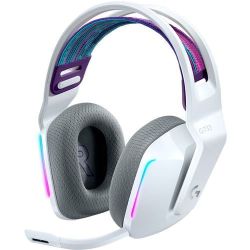 Slušalice Logitech G733 LIGHTSPEED Wireless RGB Gaming, bijele slika 1