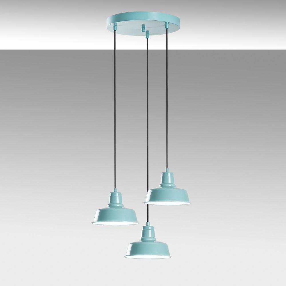 Memati - 181Turquoise - Tirkizni Luster sa 3 Svjetiljke slika 5