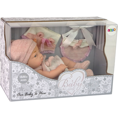 Sweet Baby lutka s kapicom 30cm roza slika 4