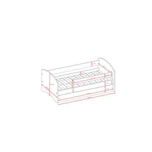 Drveni dječji krevet JEDNOROG s ladicom - 160*80 slika 3