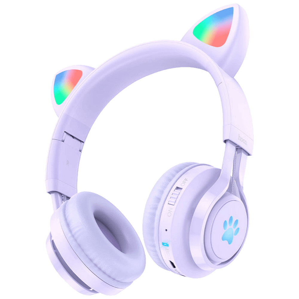 hoco. Slušalice bežične sa mikrofonom, Bluetooth, mačje uši - W39 Cat ear, Purple slika 3