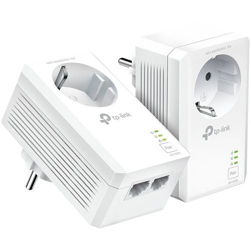 Powerline TP-Link TL-PA7027P KIT, AV1000 2-Port Gigabit Passthrough Powerline Starter Kit slika 1