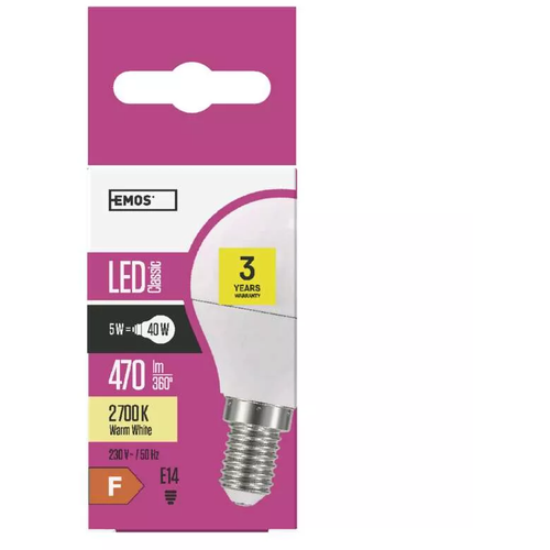 Emos LED sijalica Classic Mini Globe 6W E14 WW ZQ1220 slika 1