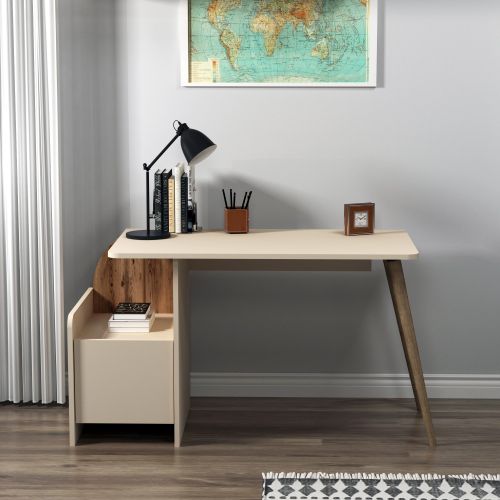 Suave Light WalnutBeige Study Desk slika 2