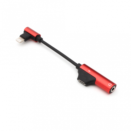 Adapter za slusalice i punjenje IP-16 iPhone lightning crveni slika 1