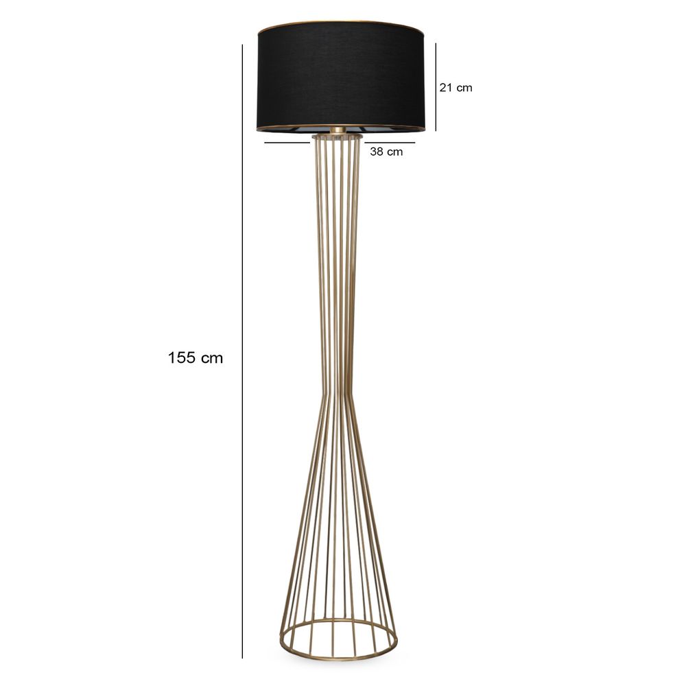 AYD-3078 Crna i Zlatna Podna Lampa slika 3