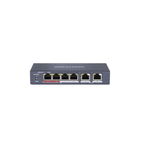 Poe Switch HikVision DS-3E0106P-E/M 4-portni slika 1