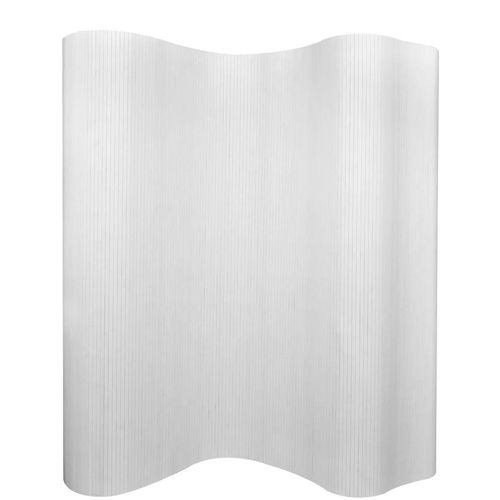 Paravan od Bambusa Bijeli 250x165 cm slika 4