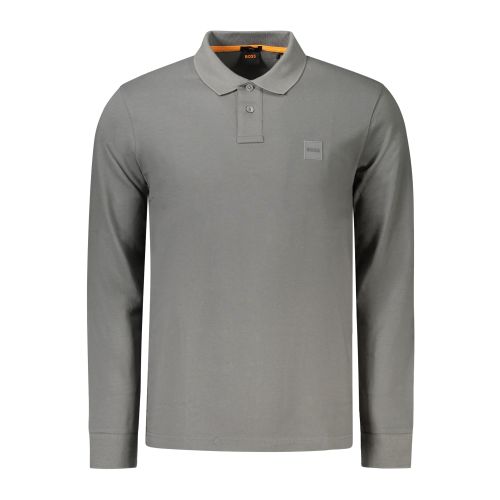 HUGO BOSS LONG SLEEVE POLO MEN GREY slika 1