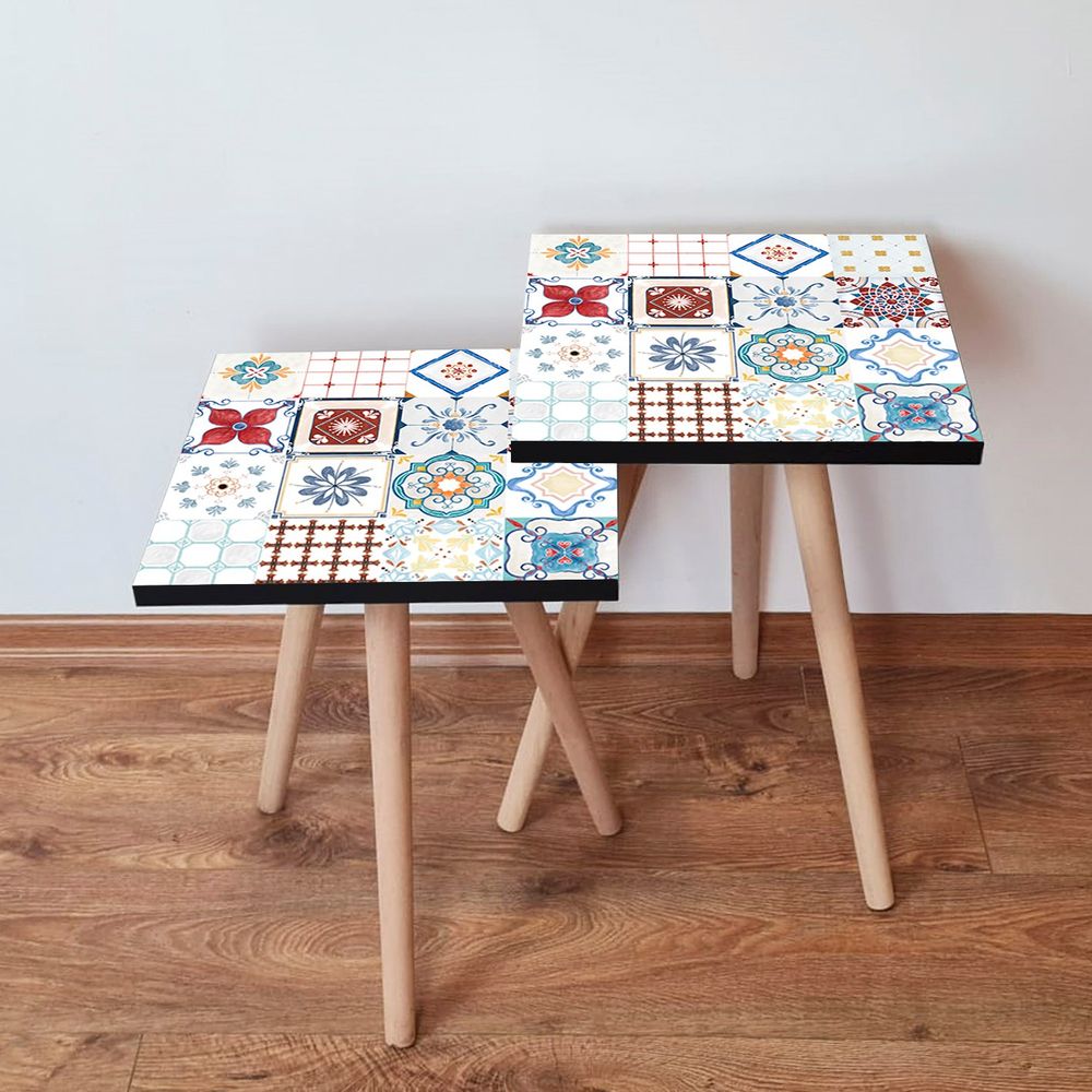 Nesting stolovi 2Shp398 - (2 komada) - boje: višebojni slika 1