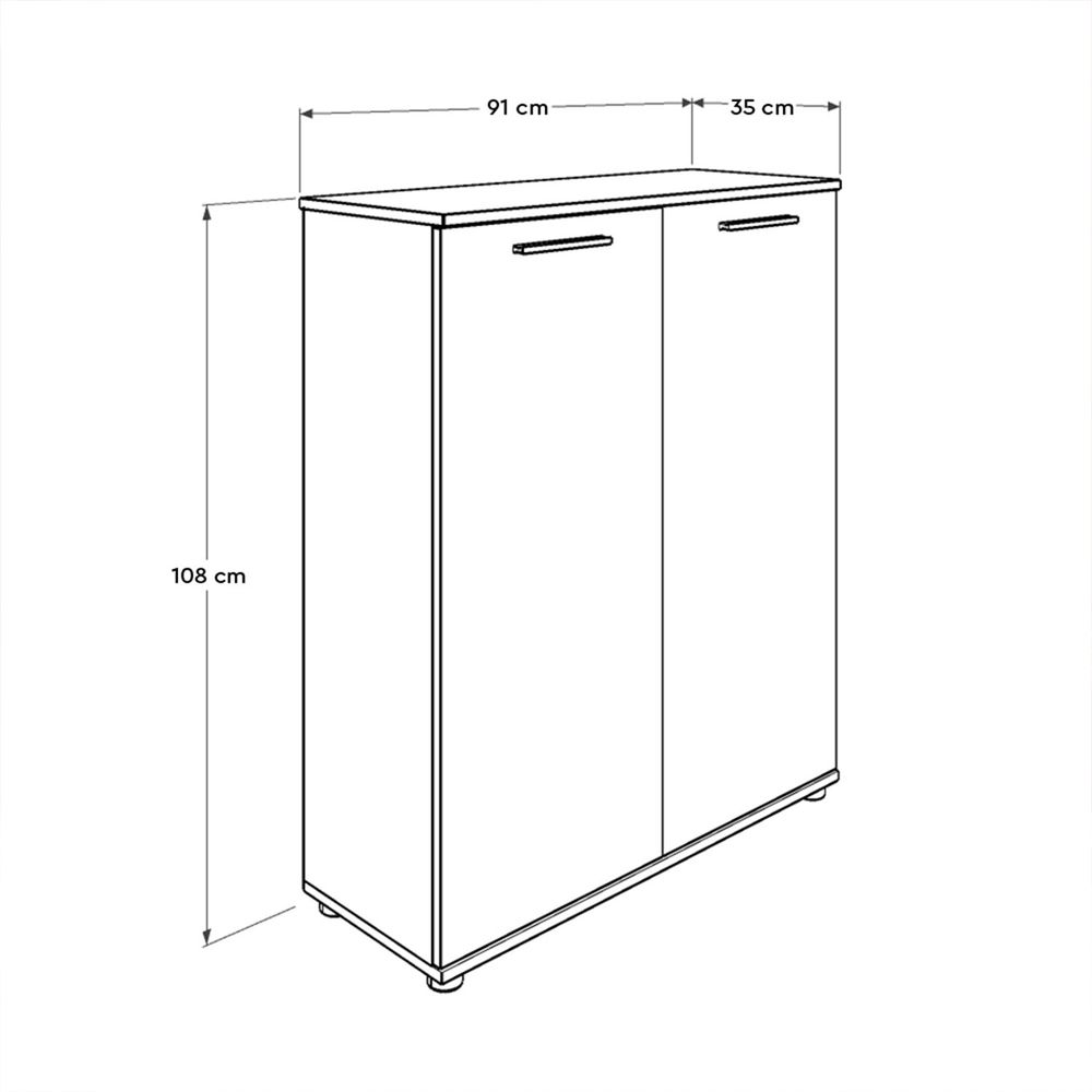 Adr-520-Bb-1 Bijeli Ormar za Cipele slika 9