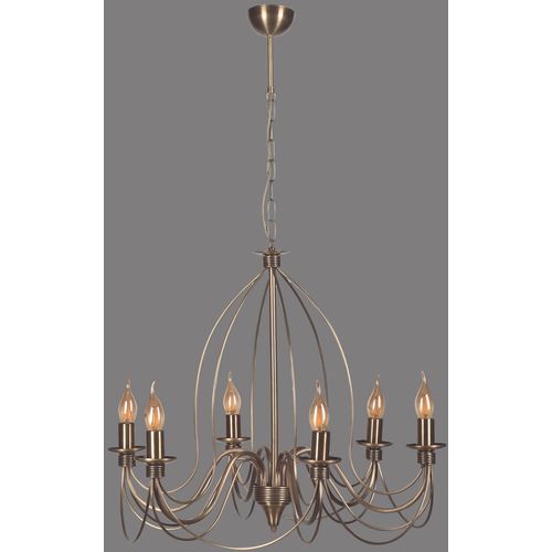 Berfin 6 Lı Eskitme Rustik Multicolor Chandelier slika 3