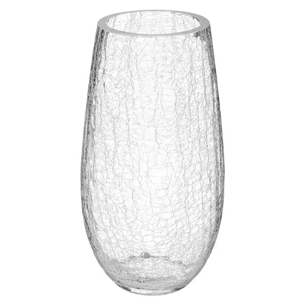 Atmosphera vaza crackled 14x26,5cm staklo prozirna slika 1
