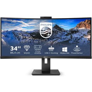 Philips 346P1CRH 34 "UltraWide curved monitor with USB-C docking station for laptop