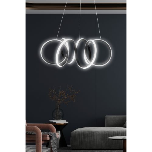 Opviq Earendel Black - Luster sa belim LED svetlom slika 1