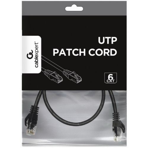 PP6U-0.25M/BK Gembird Mrezni kabl, CAT6 UTP Patch cord 0.25m black slika 2