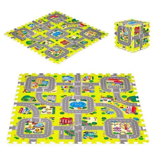 Ecotoys Podloga Za Igru City 9 Elemenata 90.5X90,5Cm Iplay slika 1