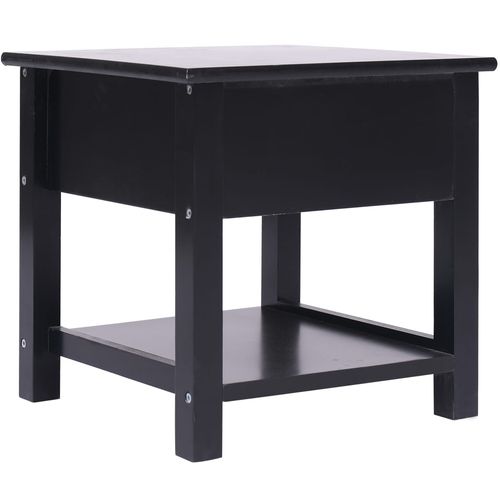 Bočni stolić crni 40 x 40 x 40 cm od drva paulovnije slika 13