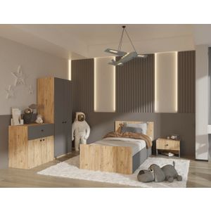 Reman Set Spavaće Sobe, Boja: Atlantik/Antracit