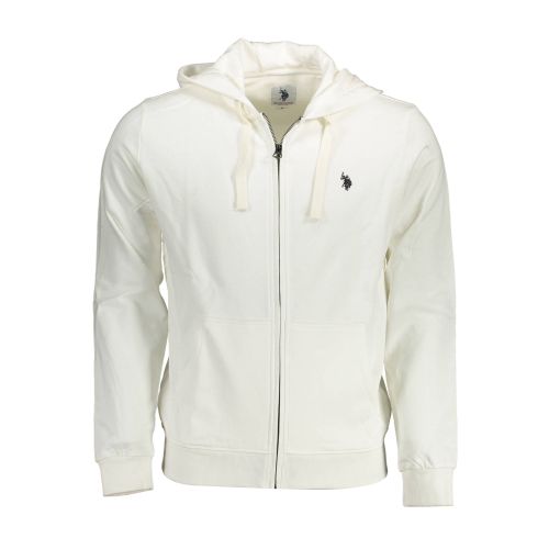 US POLO SWEATSHIRT WITH ZIP WHITE MAN slika 1