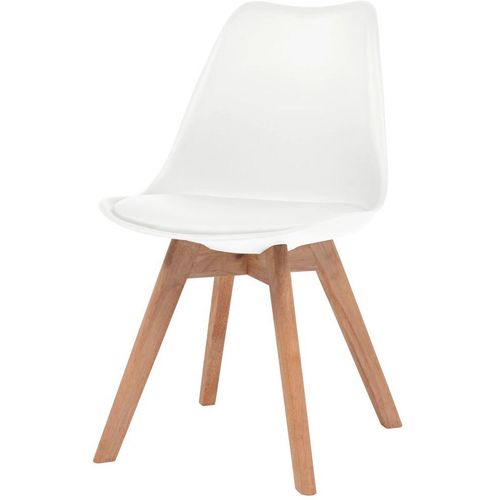 Blagovaonske stolice 2 kom bijele plastične slika 6