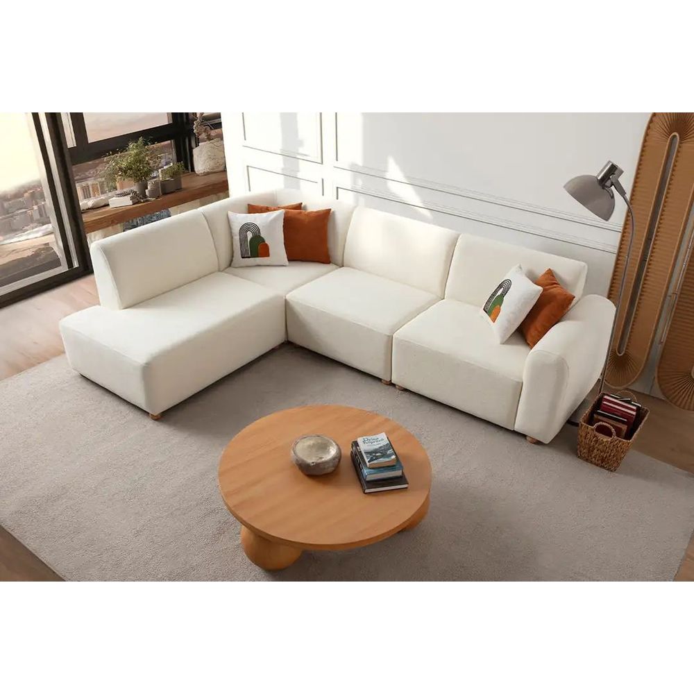 Ugaona Sofa S-Loft Left - bijela slika 4