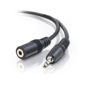 Kabl E-Green Audio 3.5mm stereo (M) - 3.5mm stereo (F) Nastavak 3m crni