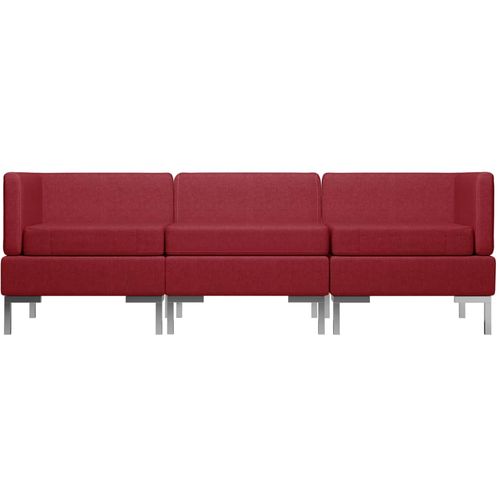 3-dijelni set sofa od tkanine crvena boja vina slika 30