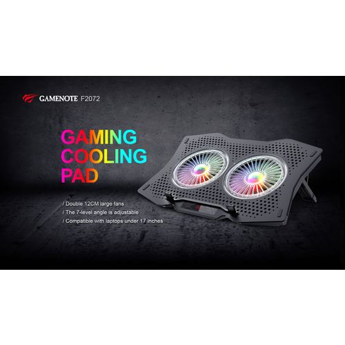 HAVIT Gamenote HV-F2072 hladnjak za gaming prijenosnike do 17", LED osvjetljenje slika 10