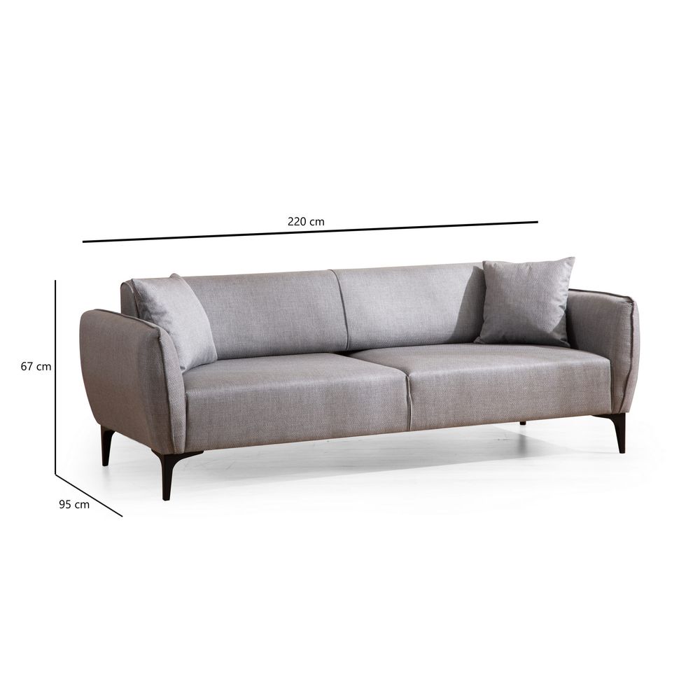 Belissimo - Siva Troosna Sofa slika 8
