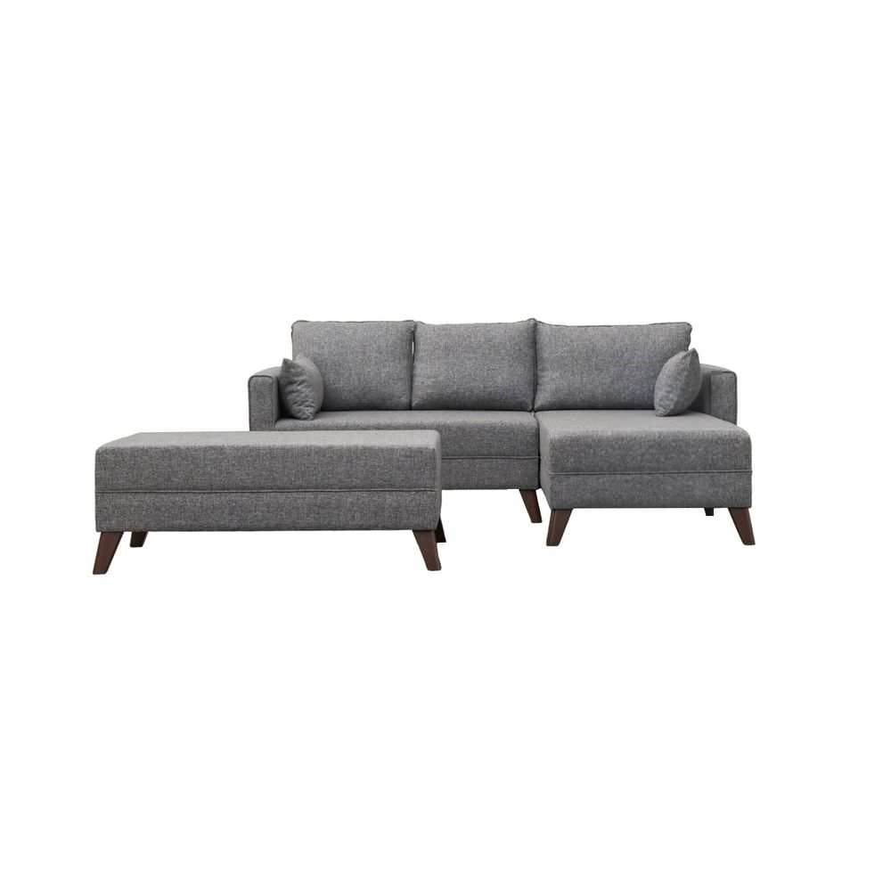 Ugaona Sofa Bella Desni Kut 2 Siva - Sofa-Krevet slika 9