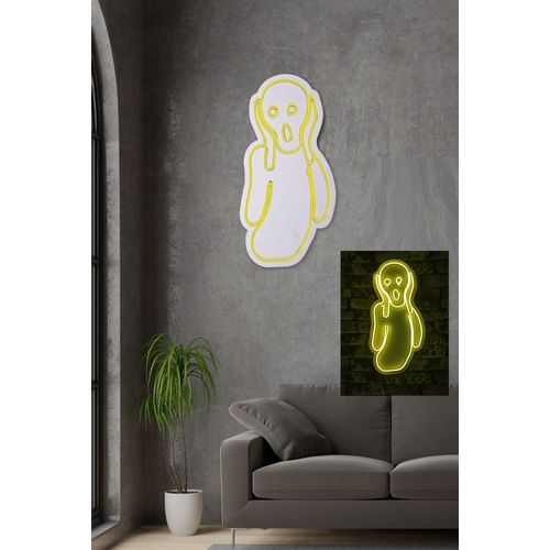 Wallity Ukrasna plastična LED rasvjeta, Scream - Yellow slika 13