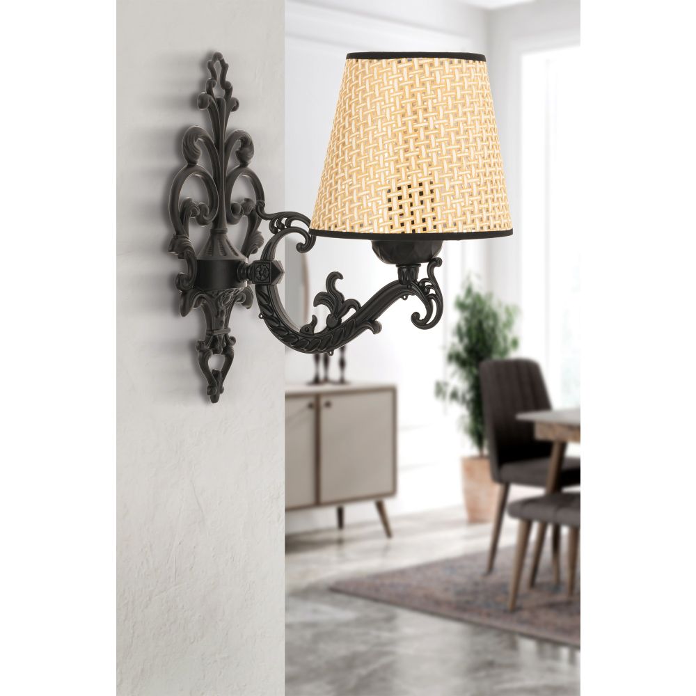 Claire Coral - Crna, Hrast Crni Zidna Lampa slika 2