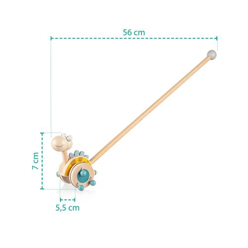 Zopa drvena igračka guralica Dinosaur green slika 5