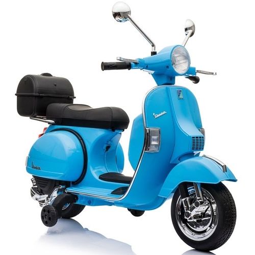 Licencirani Vespa skuter plavi - motor na akumulator slika 1